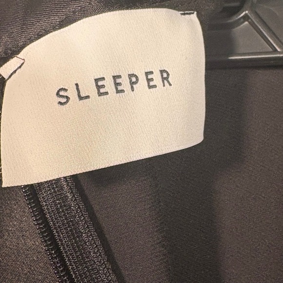 Sleeper Black Party Shirt Dress Long Sleeve Detachable Cuffs Small - Picture 10 of 14